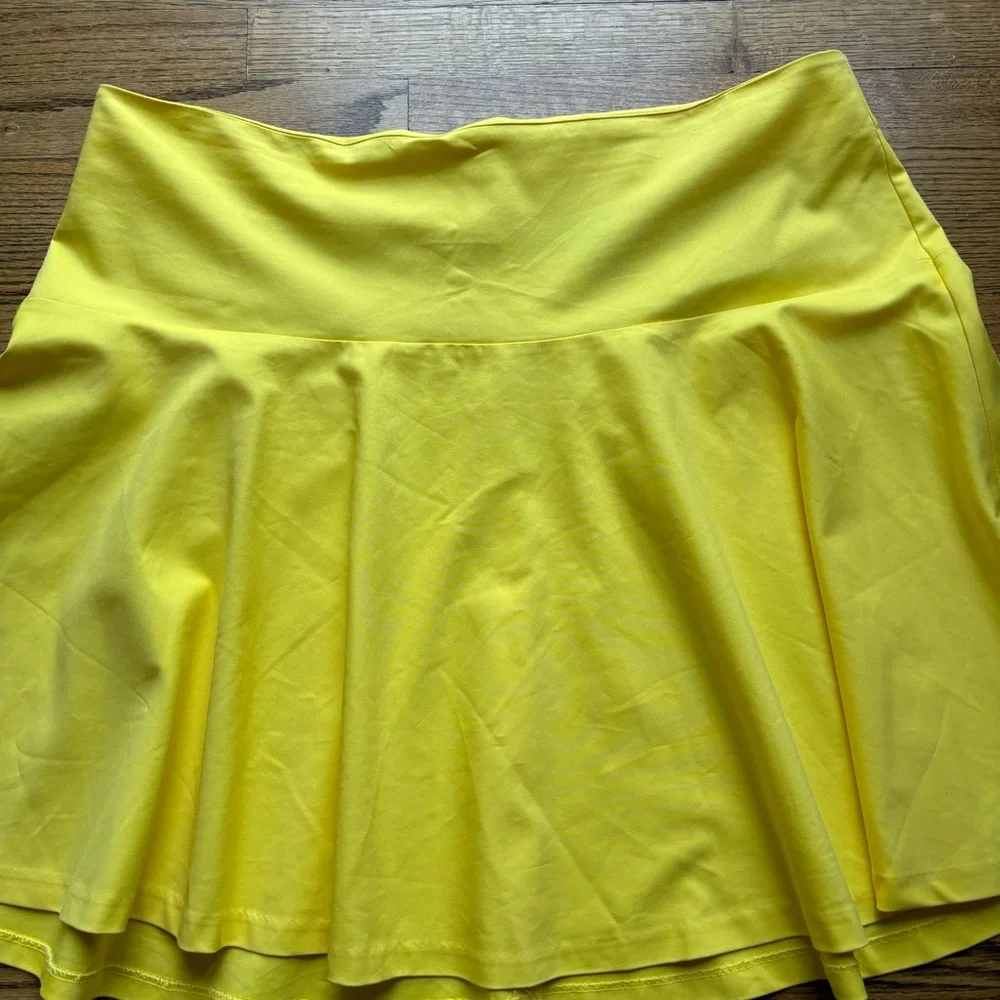 Lane Bryant Yellow Fit and Flare Mini‎ Skirt Plus Size 22 Stretch Cotton Blend